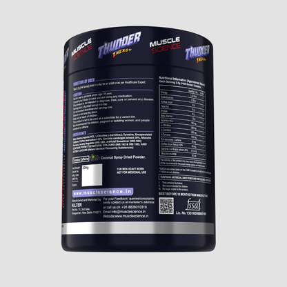 Muscle Science Thunder Energy Pre Workout - 57 Servings