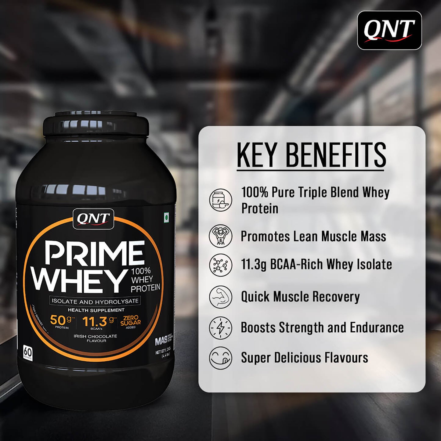 QNT Prime Whey Triple Blend Isolate Protein, 2 Kg