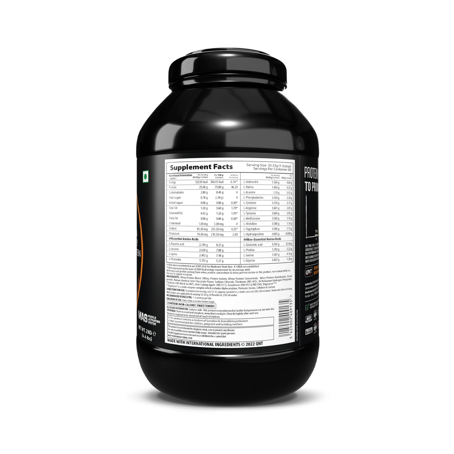 QNT Prime Whey Triple Blend Isolate Protein, 2 Kg