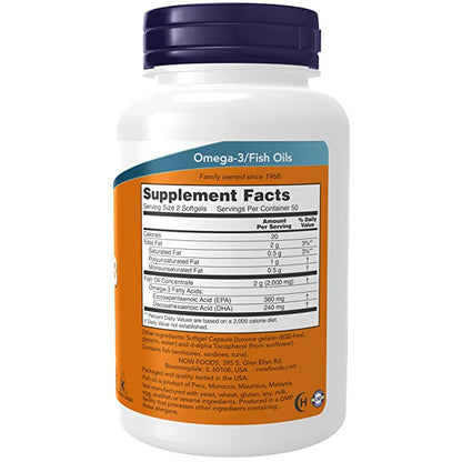 Now Foods Omega 3 Fish Oil 100 Softgel