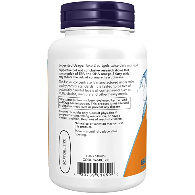 Now Foods Omega 3 Fish Oil 100 Softgel