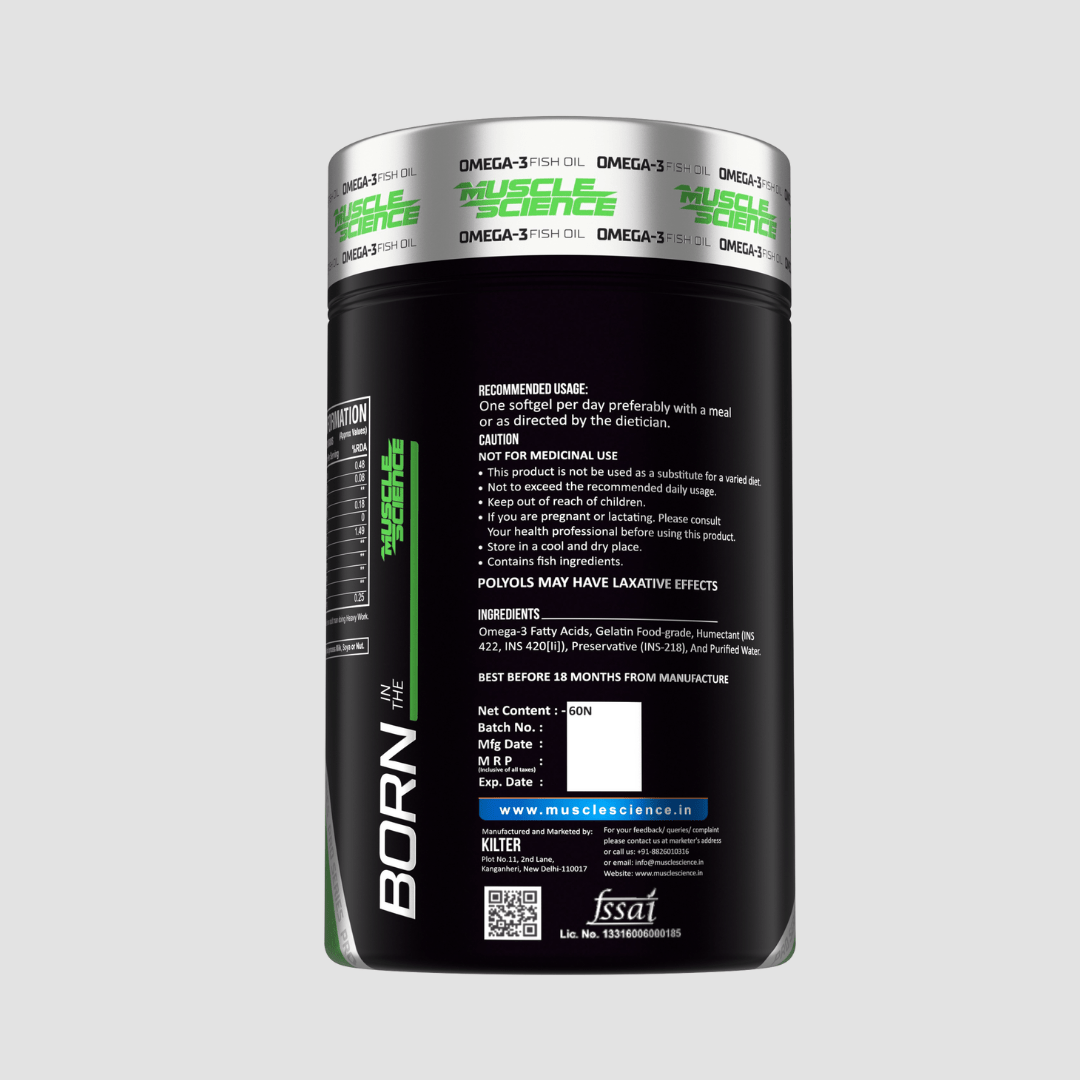 Muscle Science Omega 3 Fish Oil Softgel