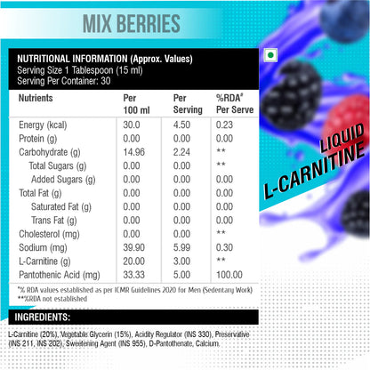 HealthFarm L- Carnitine Preworkout Supplement 3000mg