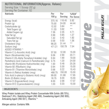 HealthFarm Signature Whey Protein Powder 2kg