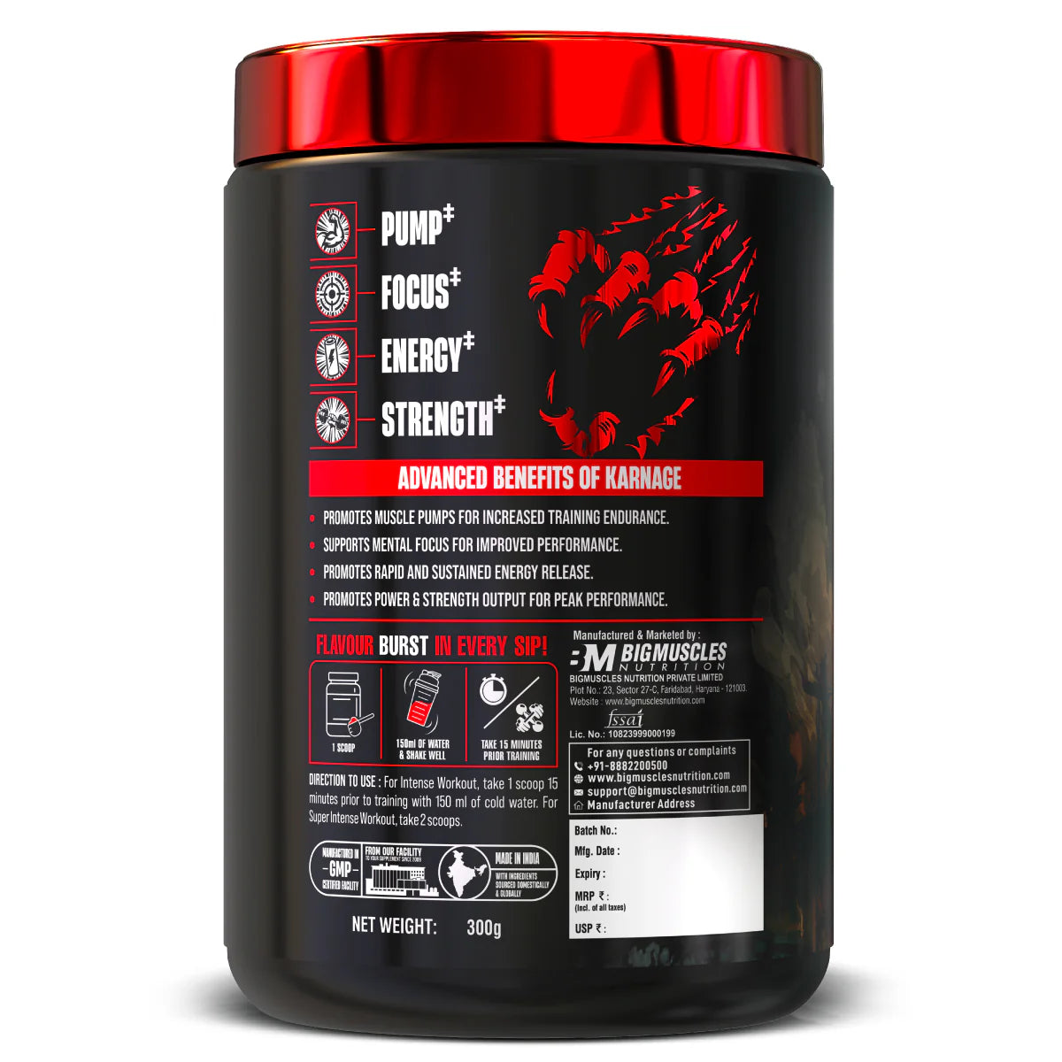 Big Muscles Nutrition Karnage 60 Servings