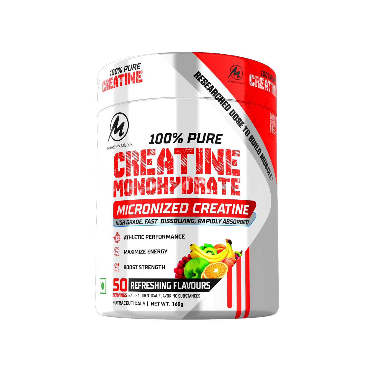 Muscle Metabolix Micronized Creatine Flavored - 50 Servings
