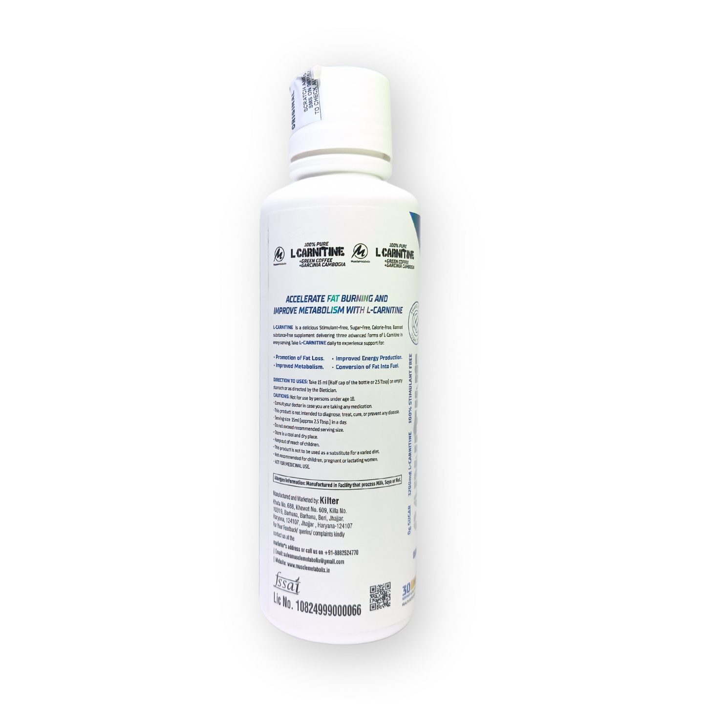 Muscle Metabolix L Carnitine 3200mg